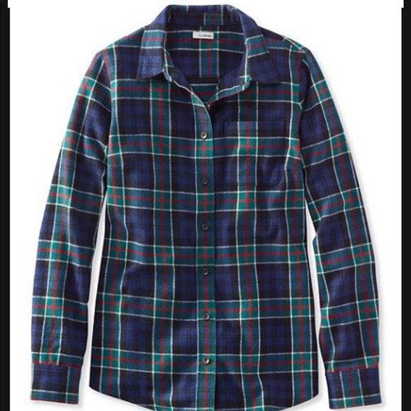 LL Bean Women's Scotch Plaid Shirt - Vintage Tartan